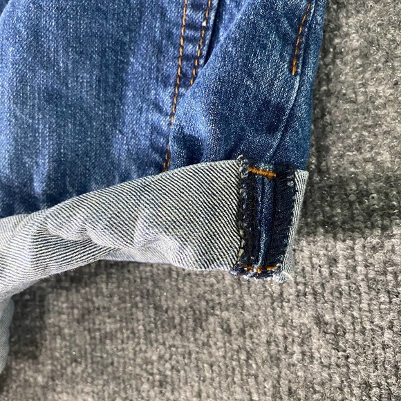 Free People x One Teaspoon Shorts 24 Blue Denim Hawks High Rise Cuffed - Picture 5 of 13